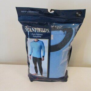NEW Stanfield's Polo Pajama set blue, Men's size XL
